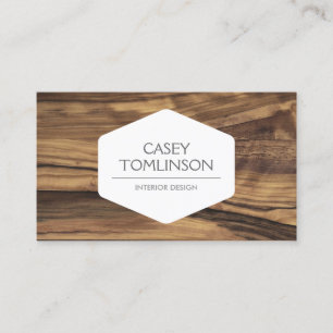 高級ヴィンテージモダン木目設計者 名刺
