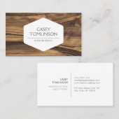 高級ヴィンテージモダン木目設計者 名刺 (正面/裏面)