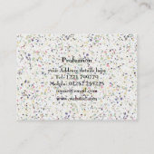 高級ヴィンテージ大理石テラゾパステルデザイン 名刺 (裏面)