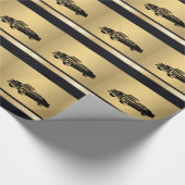 高級ヴィンテージ高級老車パーソナライズされた ラッピングペーパー (角)