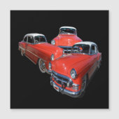 高級ヴィン赤と白テージ車が3台 (正面)