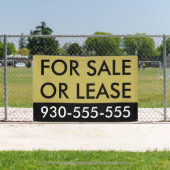 高級不動産の販売またはリースのためのシックな実在金ゴールド 横断幕 (インサイチュ)