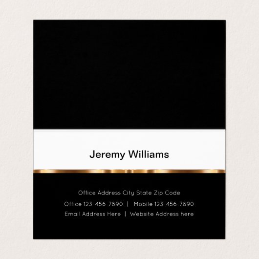 高級不動産仲介業者テーマ折り畳み名刺 名刺 (内部フラット)