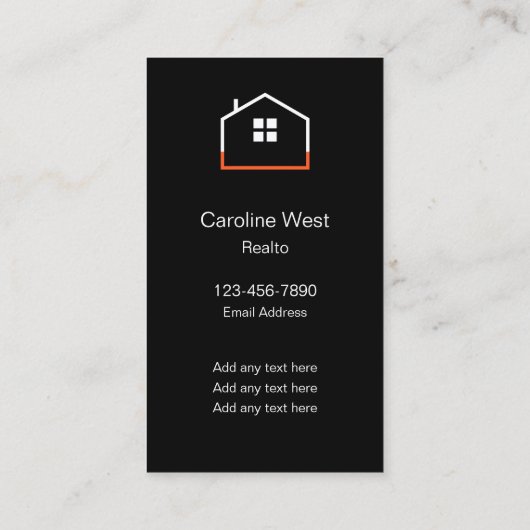 高級不動産仲介業者ポートレートシルクスタイル名刺 名刺 (裏面)