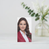 高級不動産仲介業者ポートレートシルクスタイル名刺 名刺 (スタンド正面)