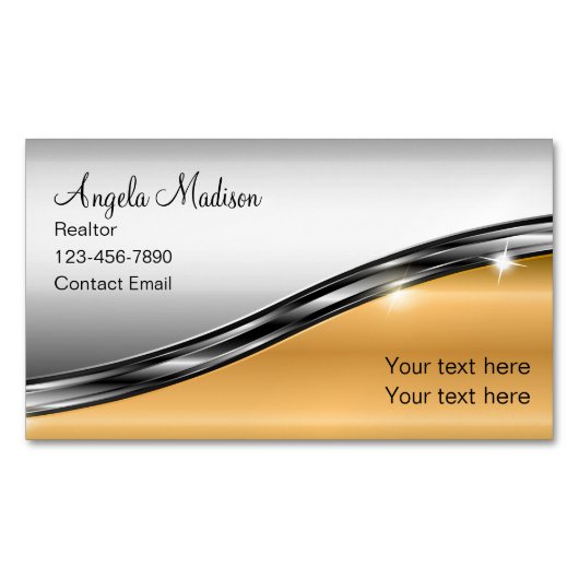 高級不動産仲介業者ユニーク名刺マグネット マグネット名刺 (正面)