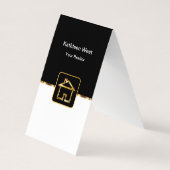 高級不動産仲介業者2枚組名刺 名刺 (裏面)