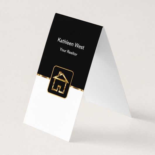高級不動産仲介業者2枚組名刺 名刺 (裏面)