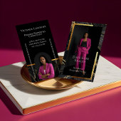 高級不動産 ブラックゴールド大理石 アーチの写真 名刺