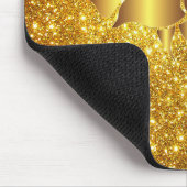 高級人気があるフローラ金ゴールドグリッターギフト マウスパッド (コーナー)