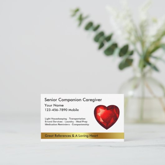 高級介護者の名刺 名刺 (スタンド正面)