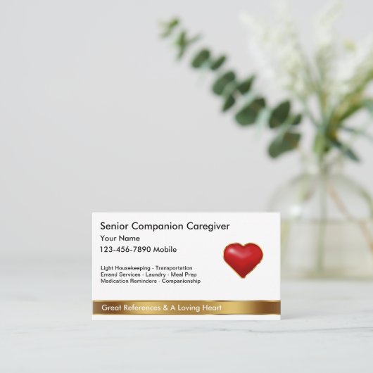 高級介護者の名刺 名刺 (スタンド正面)