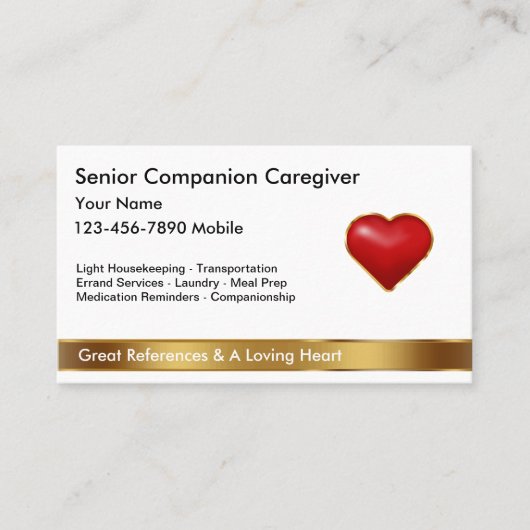 高級介護者の名刺 名刺 (正面)