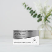 高級介護者名刺テンプレート 名刺 (スタンド正面)