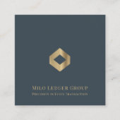 高級会計税コンサルティングカスタムロゴ スクエア名刺 (正面)