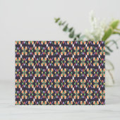 高級伝統ソンケットピクセル刺繍モチーフ 招待状 (スタンド正面)