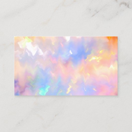 高級住宅清掃サービスメイドピンクホログラフ 名刺 (裏面)