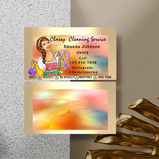 高級住宅清掃サービスメイドホログラフィー 名刺