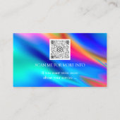 高級住宅清掃サービスメイドホログラフQR 名刺 (裏面)