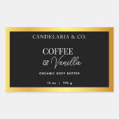 高級体バターラベル包装 長方形シール (正面)