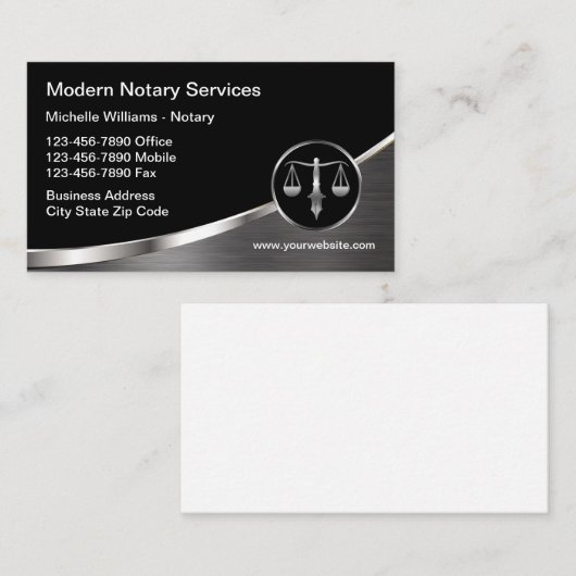 高級公ユニーク証人公務 名刺 (正面/裏面)