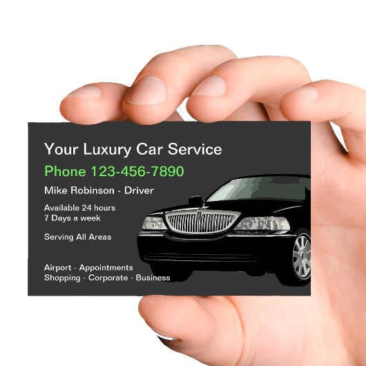 高級公共交通機関タクシー乗用車 名刺