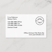 高級公証人ユニーク用名刺 名刺 (裏面)