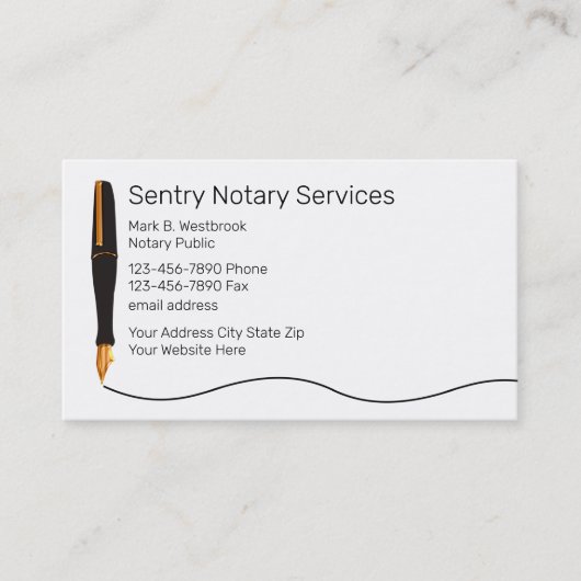 高級公証人公共サービス 名刺 (正面)