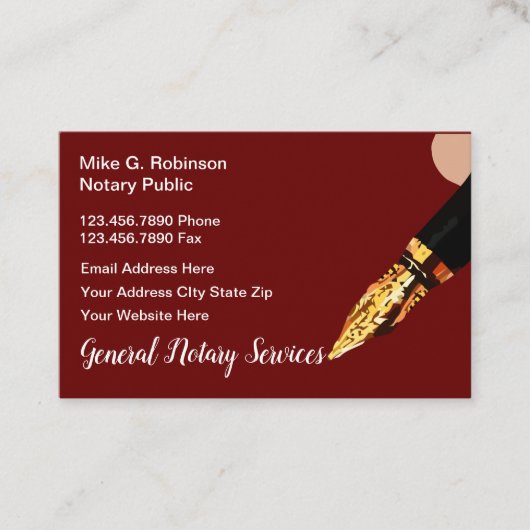 高級公証人公共サービス 名刺 (正面)