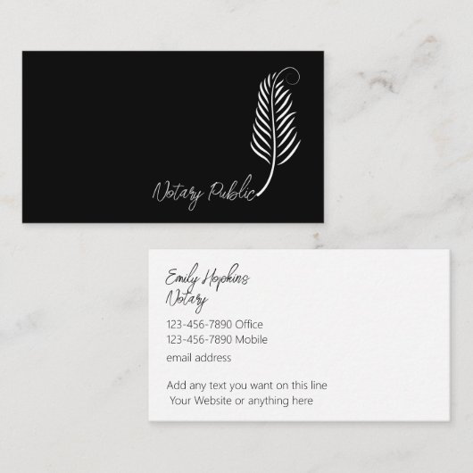 高級公証人公共トレンディー名刺類 名刺 (正面/裏面)