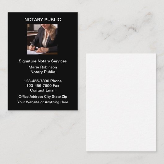 高級公証人公証 名刺 (正面/裏面)