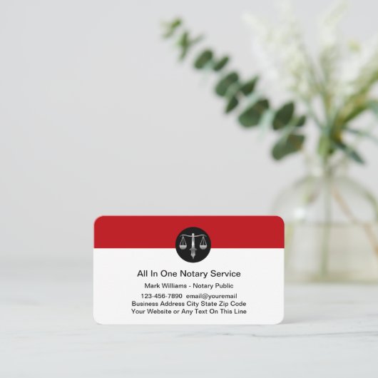 高級公証人公証 名刺 (スタンド正面)