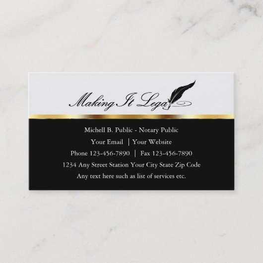 高級公証人公証 名刺 (正面)