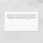 高級公証人公開編集可能名刺 名刺 (裏面)