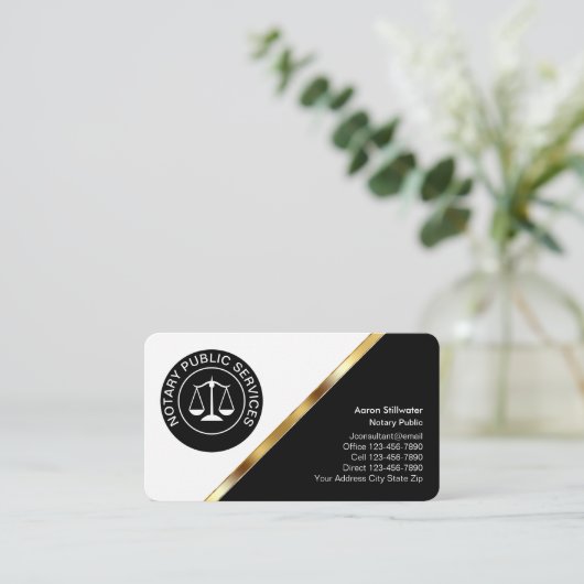 高級公証人名刺 名刺 (スタンド正面)