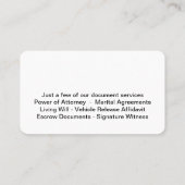 高級公証人名刺 名刺 (裏面)