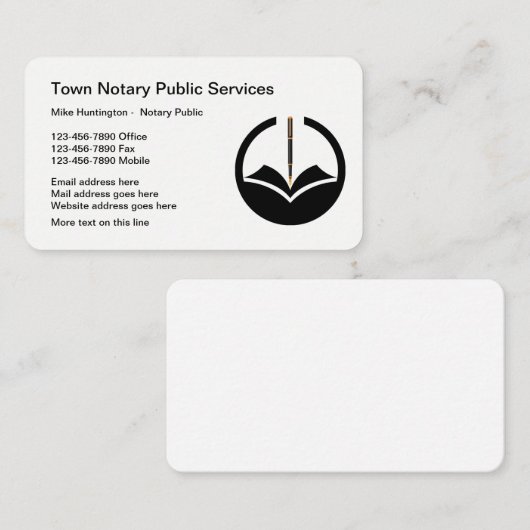 高級公証人用ロゴテンプレート名刺 名刺 (正面/裏面)