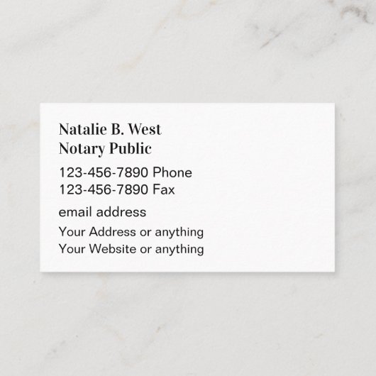 高級公証券万年筆名刺 名刺 (裏面)