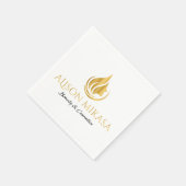 高級化粧品スパスキンケア&美しいロゴ スタンダードカクテルナプキン (角)