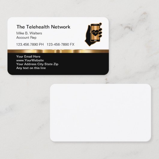 高級医療テレヘルスプロフェッショナル 名刺 (正面/裏面)