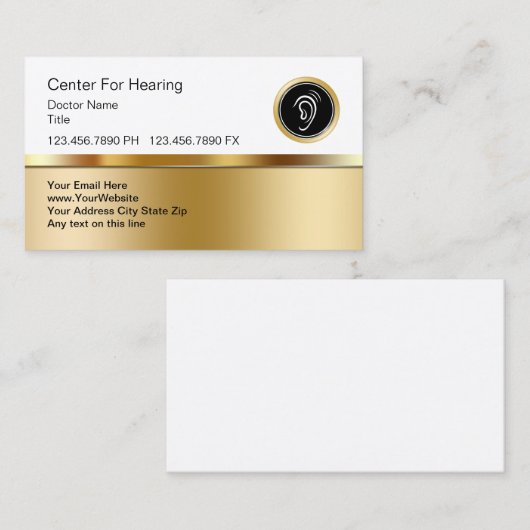 高級医療ヒアリングセンター名刺 名刺 (正面/裏面)