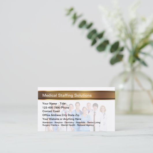 高級医療人員募集機構 名刺 (スタンド正面)