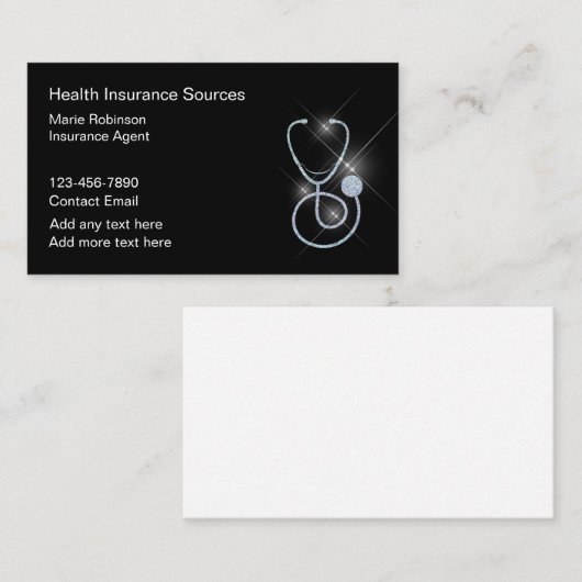 高級医療保険募集人 名刺 (正面/裏面)