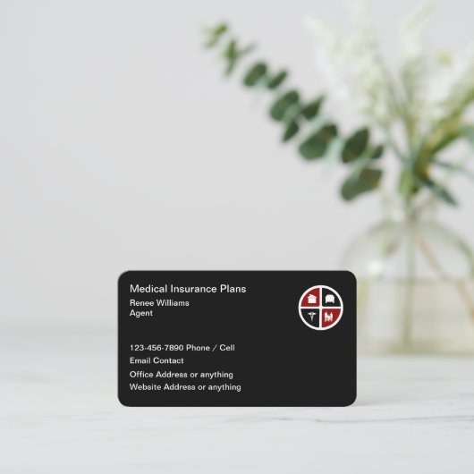 高級医療保険名刺 名刺 (スタンド正面)