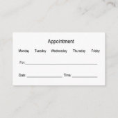 高級医療患者アポイントメント名刺 名刺 (裏面)