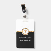 高級医療施設職員 バッジ (クリップ付き表面)