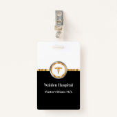 高級医療施設職員 バッジ (正面クリップ)