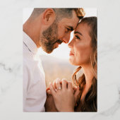 高級地中海の金ゴールド結婚タイル 箔招待状 (裏面)