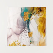 高級大理石とグリッター金ゴールド タペストリー (正面(横))