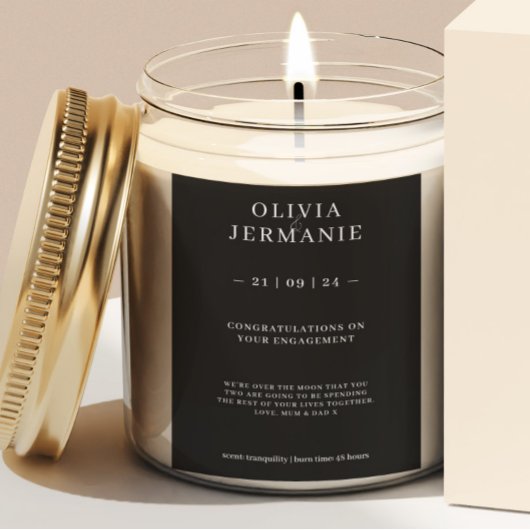 高級婚約キャンドルシールの贈り物カップル用 フードラベル